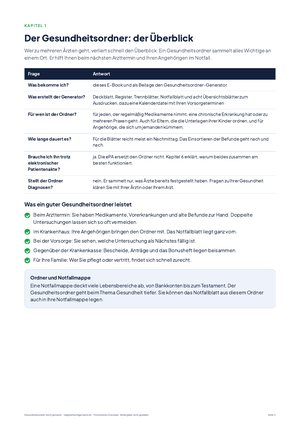 Seite 3 aus Gesundheitsordner leicht gemacht