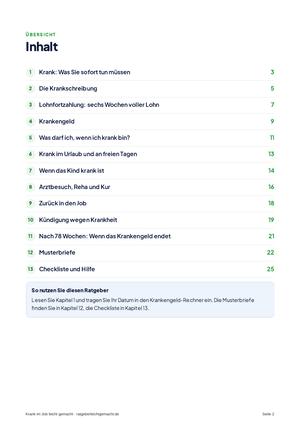 Inhaltsverzeichnis aus Krank im Job leicht gemacht