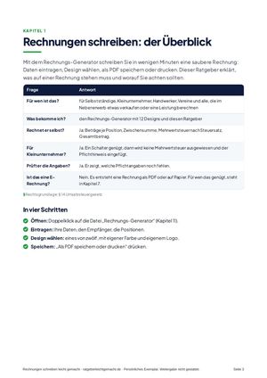 Seite 3 aus Rechnungen schreiben leicht gemacht