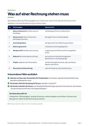 Seite 4 aus Rechnungen schreiben leicht gemacht