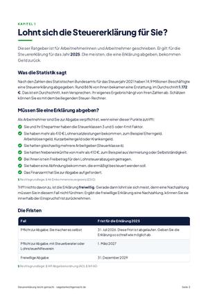 Seite 3 aus Steuererklärung leicht gemacht