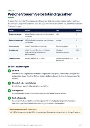 Seite 3 aus Steuern für Selbstständige leicht gemacht
