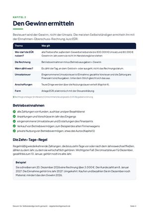 Seite 4 aus Steuern für Selbstständige leicht gemacht