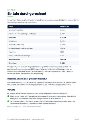 Seite 13 aus Vermietung in der Steuererklärung leicht gemacht