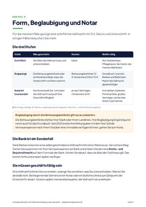 Seite 8 aus Vorsorgevollmacht und Patientenverfügung leicht gemacht