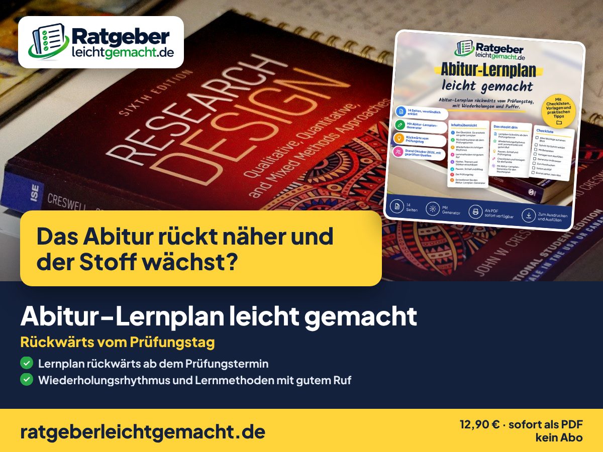 Titelbild Abitur-Lernplan leicht gemacht