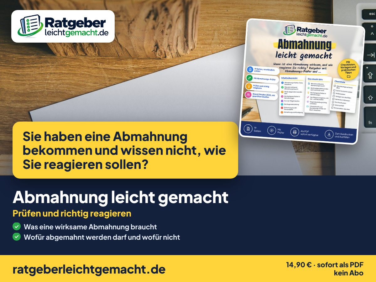 Titelbild Abmahnung leicht gemacht