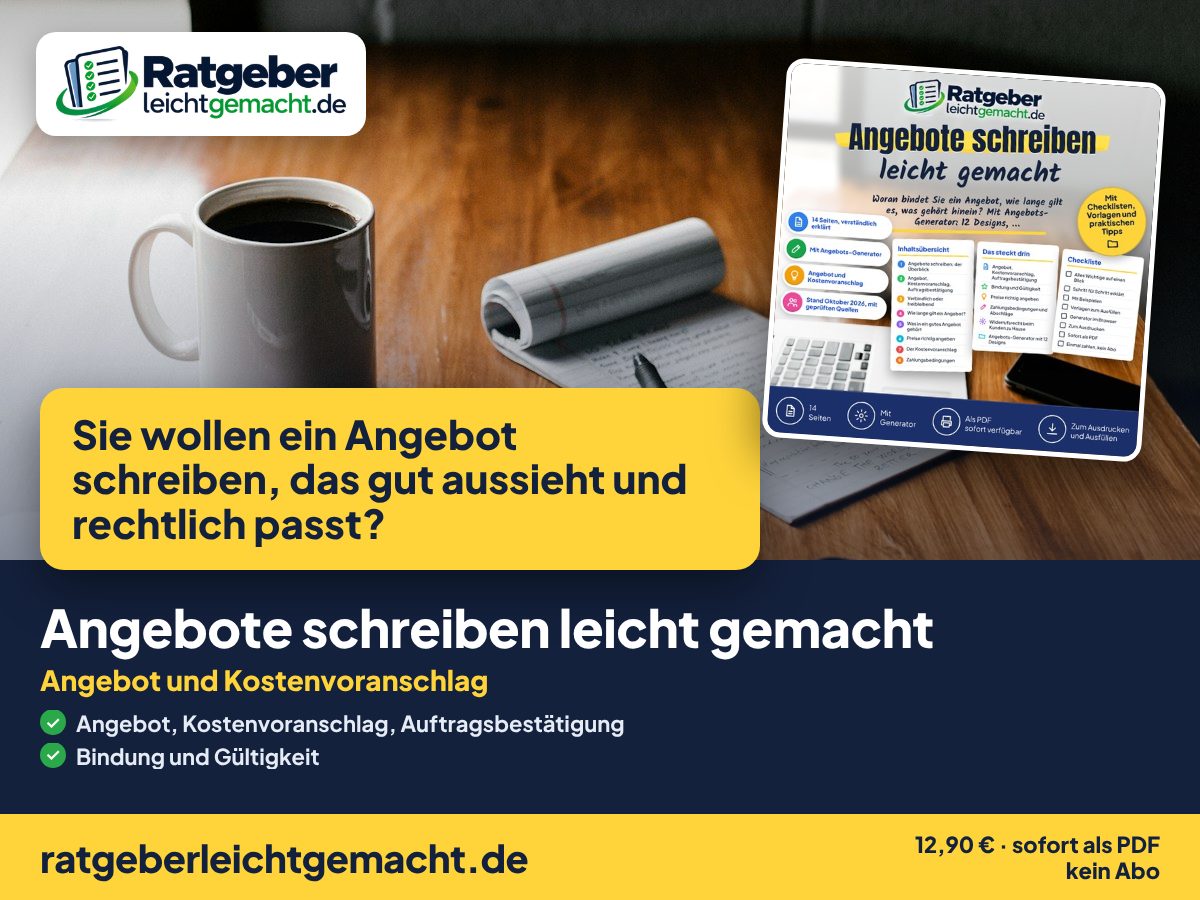 Titelbild Angebote schreiben leicht gemacht