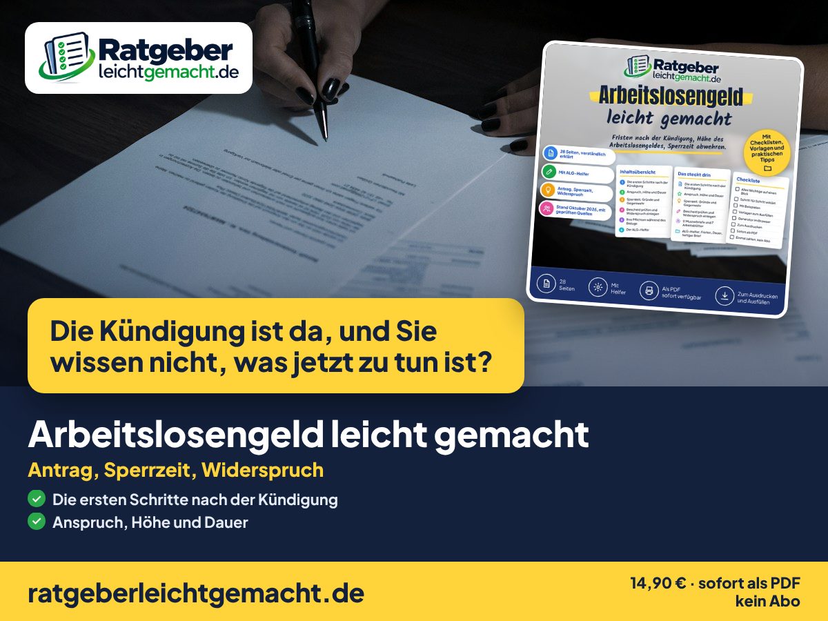 Titelbild Arbeitslosengeld leicht gemacht