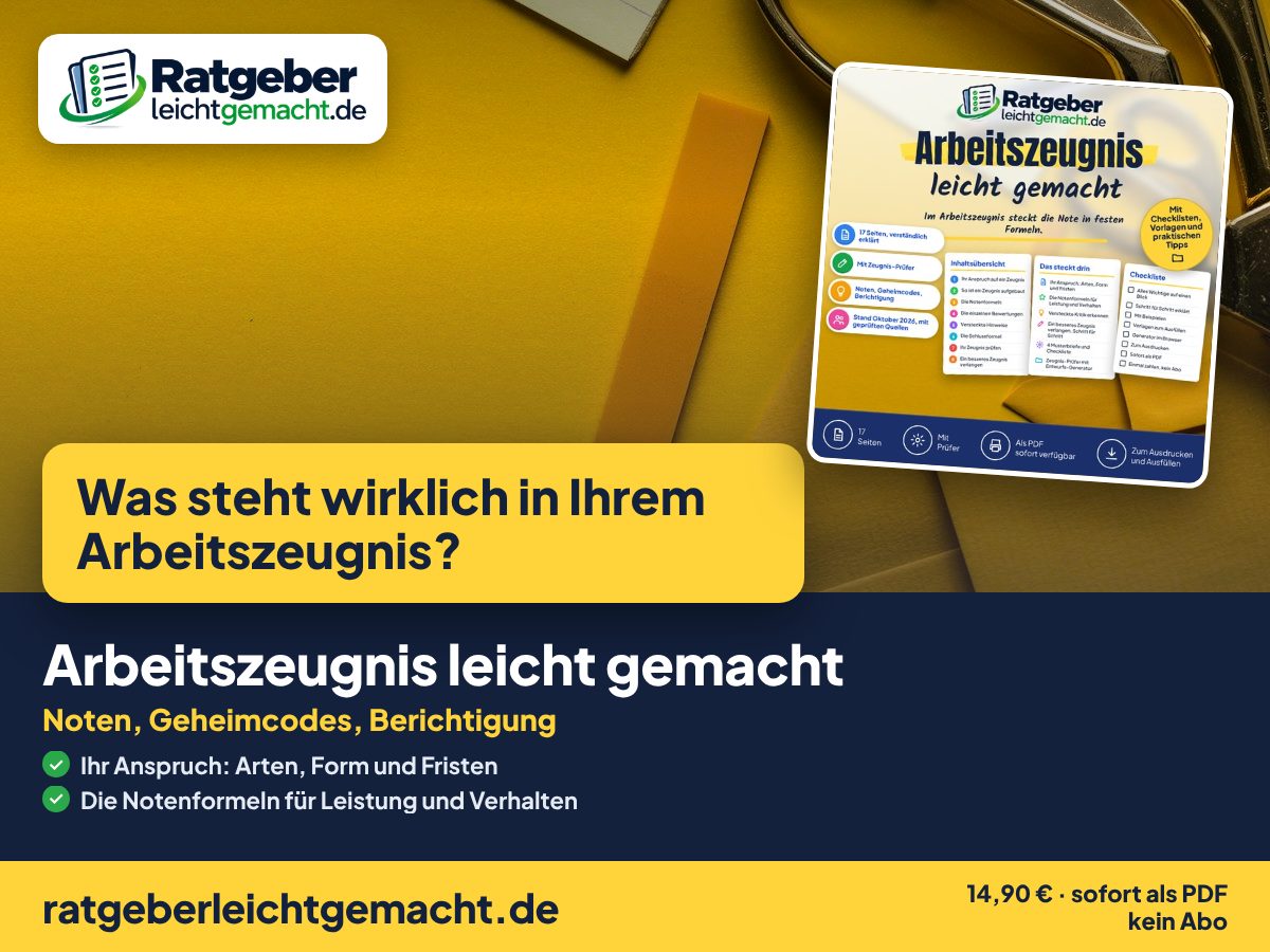 Titelbild Arbeitszeugnis leicht gemacht