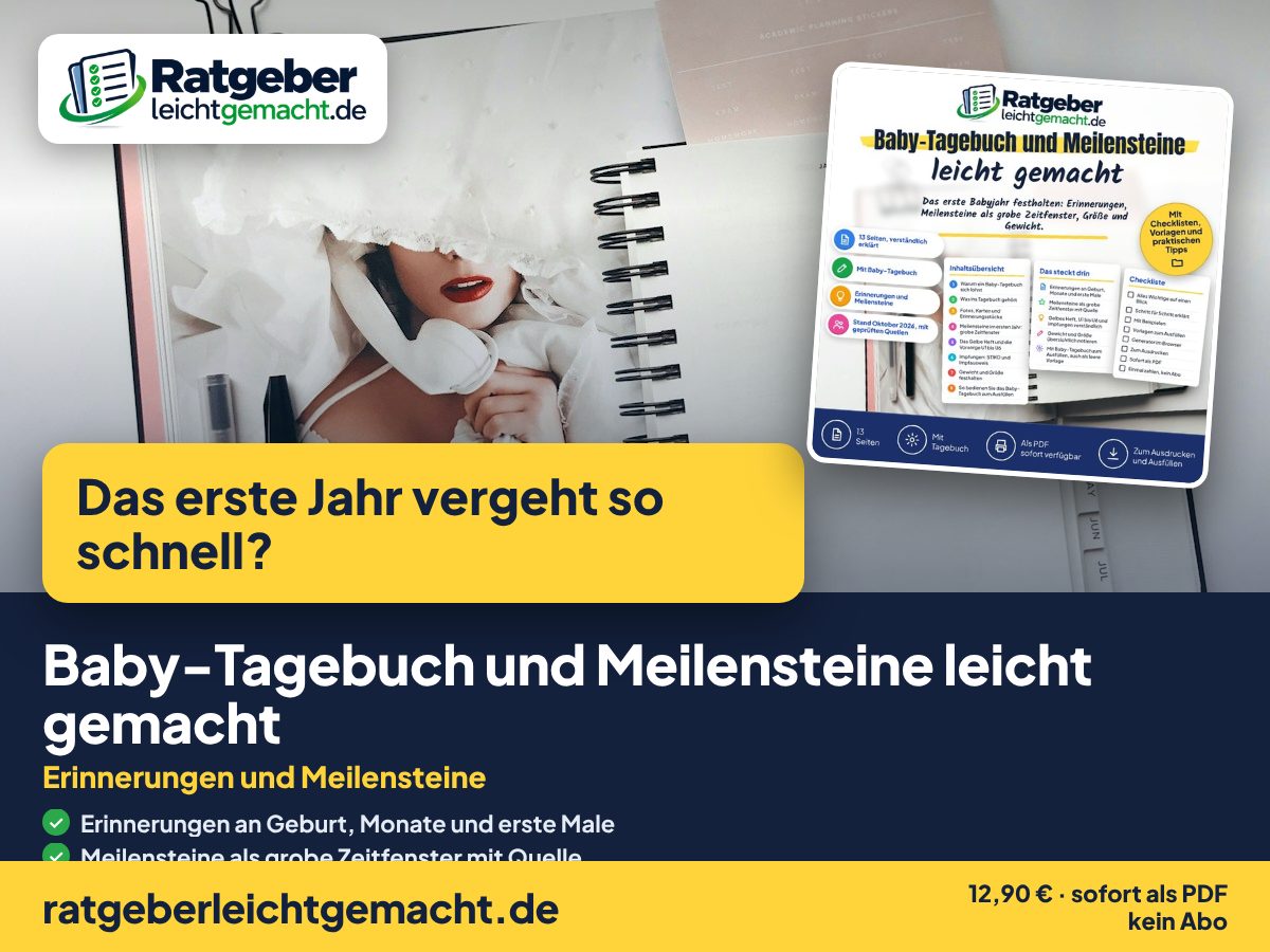 Titelbild Baby-Tagebuch und Meilensteine leicht gemacht