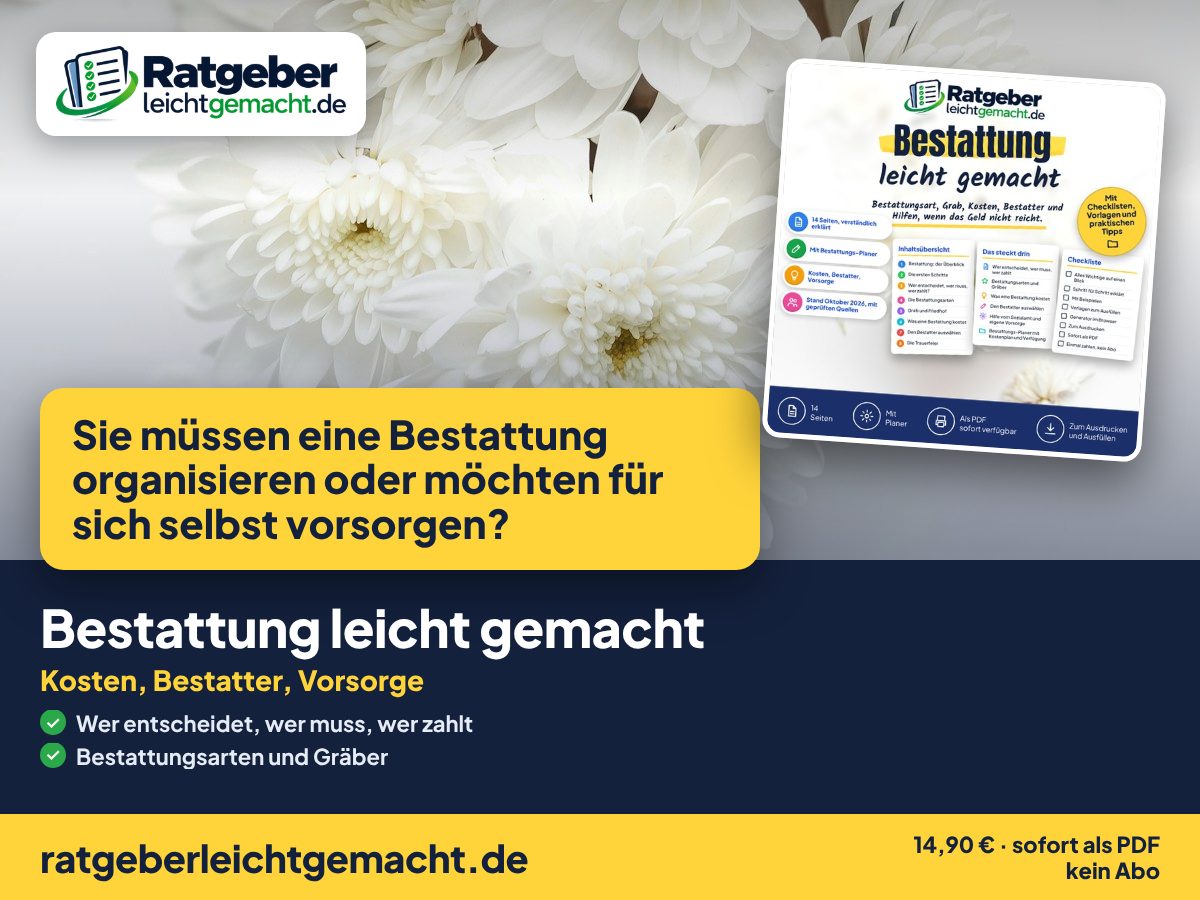 Titelbild Bestattung leicht gemacht