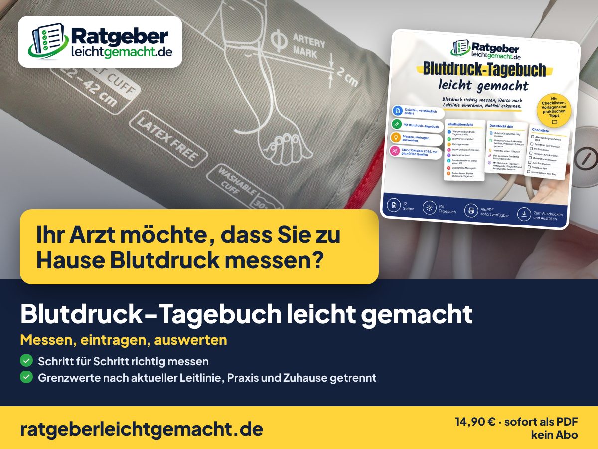 Titelbild Blutdruck-Tagebuch leicht gemacht