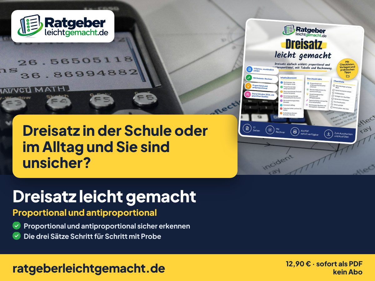 Titelbild Dreisatz leicht gemacht