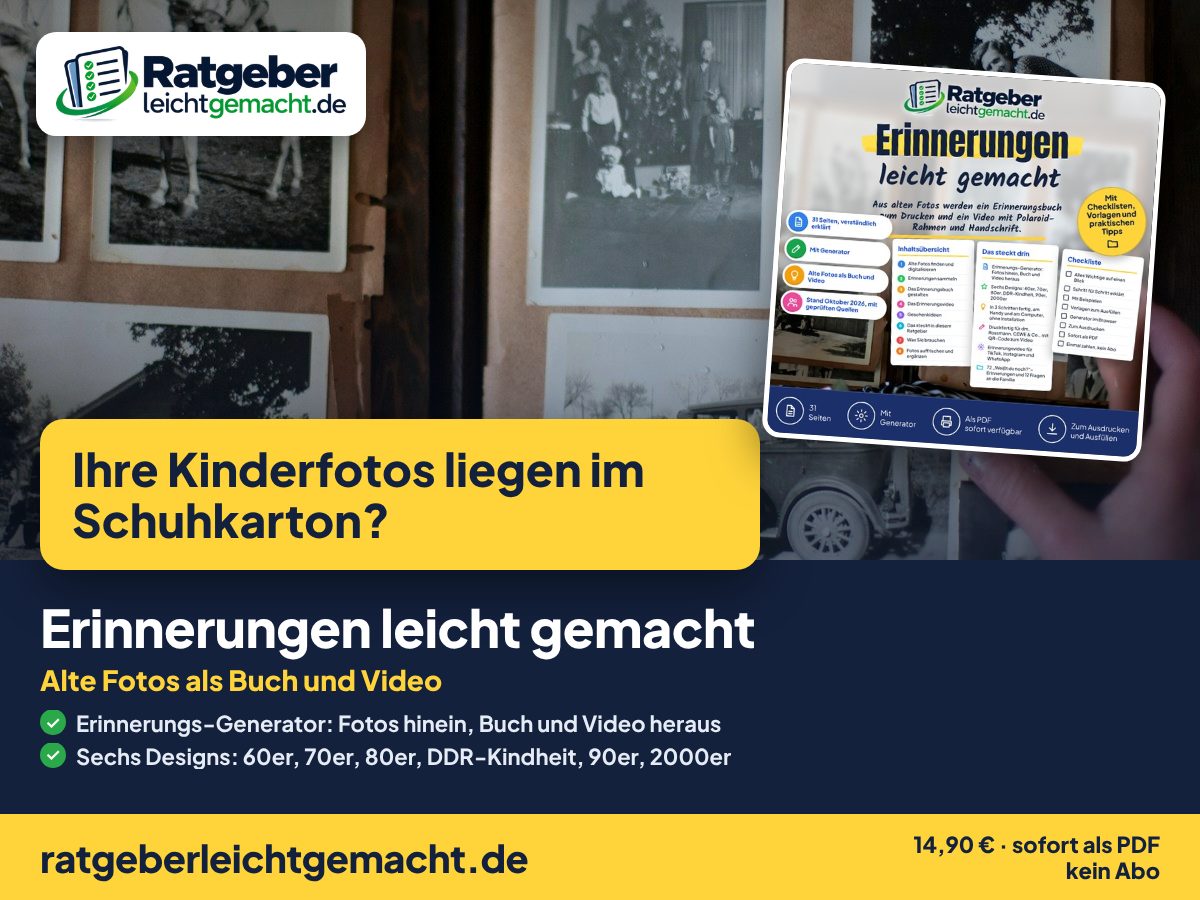 Titelbild Erinnerungen leicht gemacht