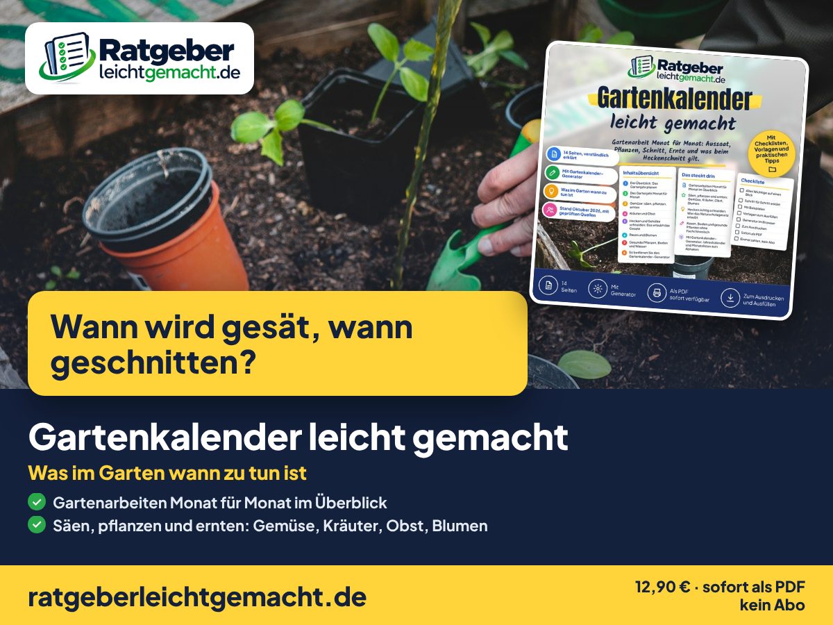 Titelbild Gartenkalender leicht gemacht