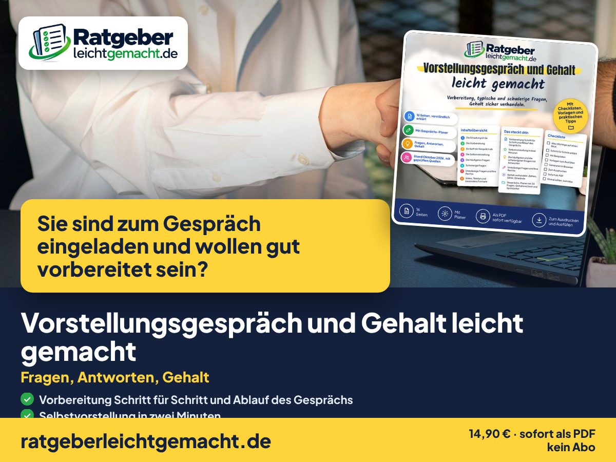 Titelbild Vorstellungsgespräch und Gehalt leicht gemacht