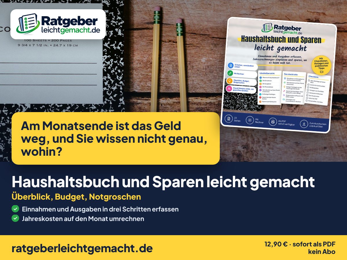 Titelbild Haushaltsbuch und Sparen leicht gemacht