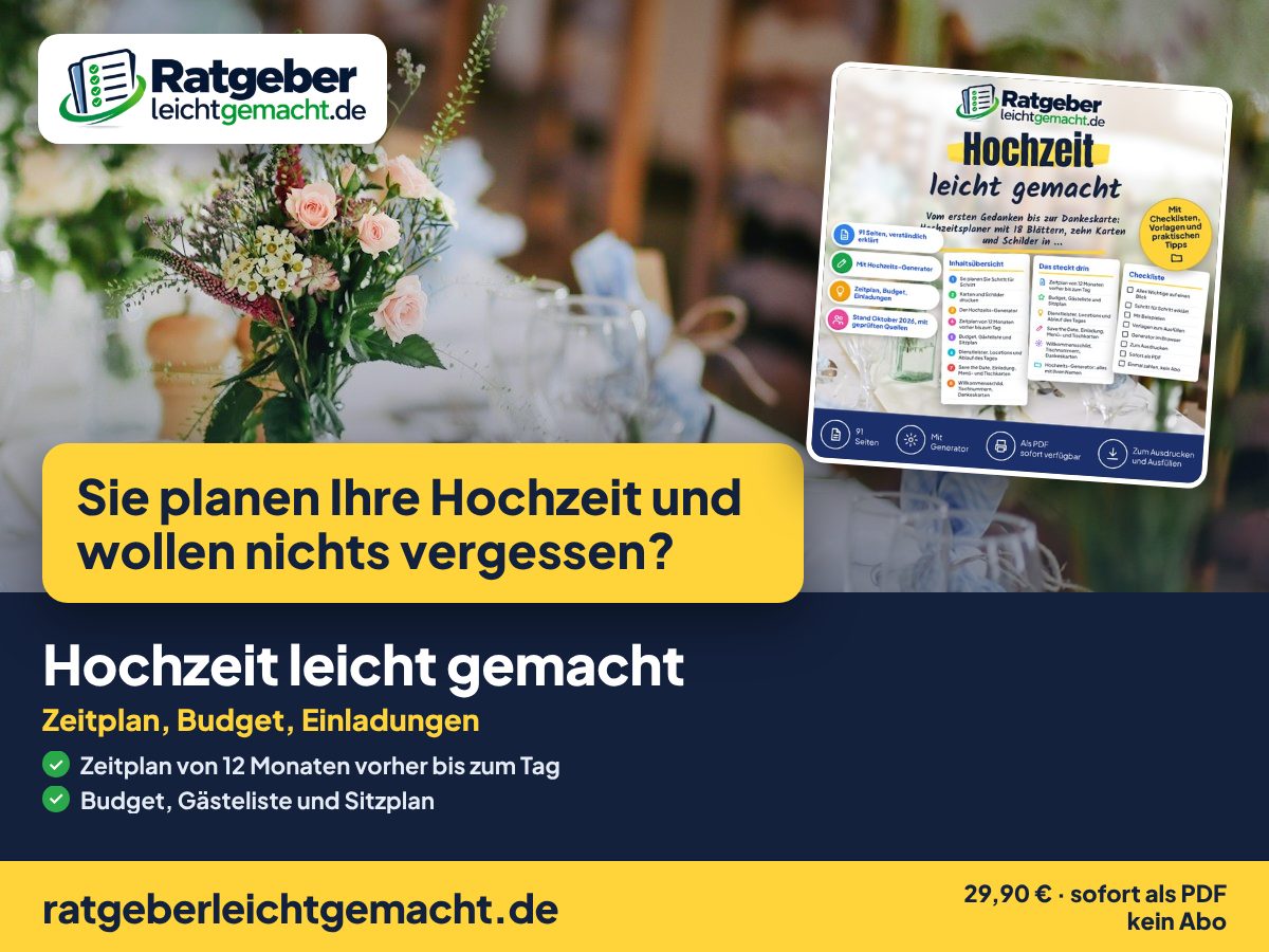 Titelbild Hochzeit leicht gemacht