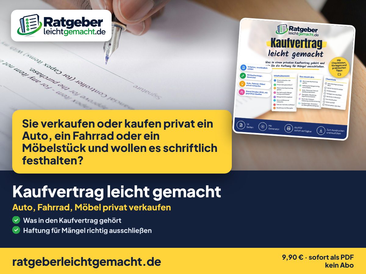 Titelbild Kaufvertrag leicht gemacht
