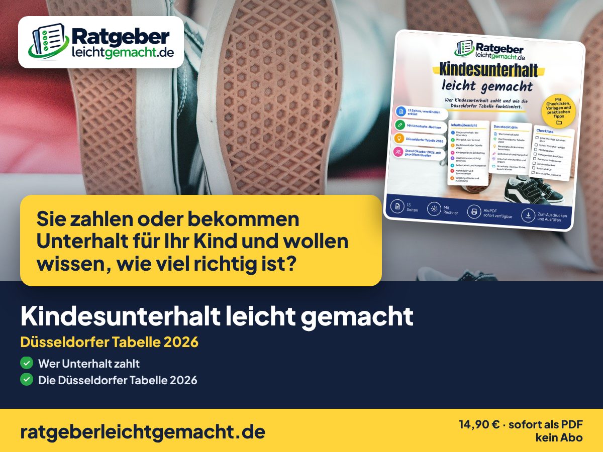 Titelbild Kindesunterhalt leicht gemacht