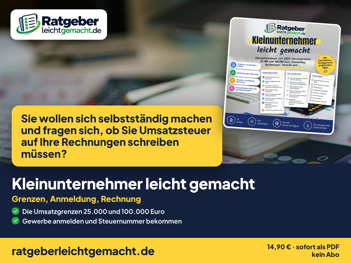 Titelbild Kleinunternehmer leicht gemacht