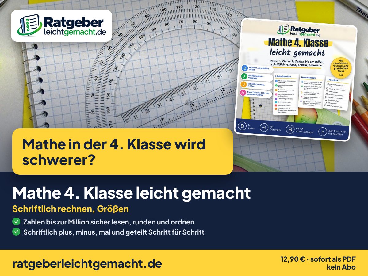 Titelbild Mathe 4. Klasse leicht gemacht