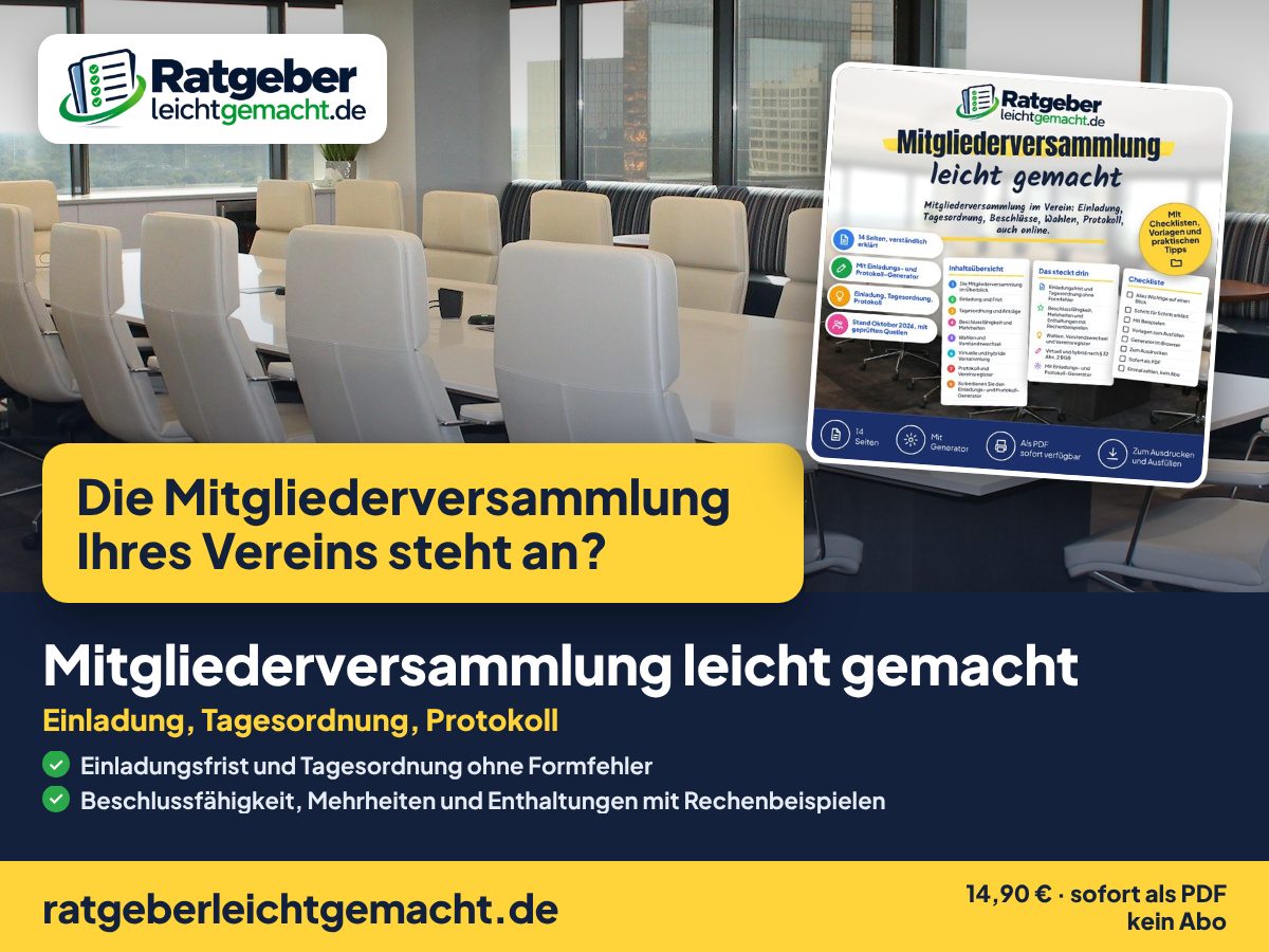 Titelbild Mitgliederversammlung leicht gemacht