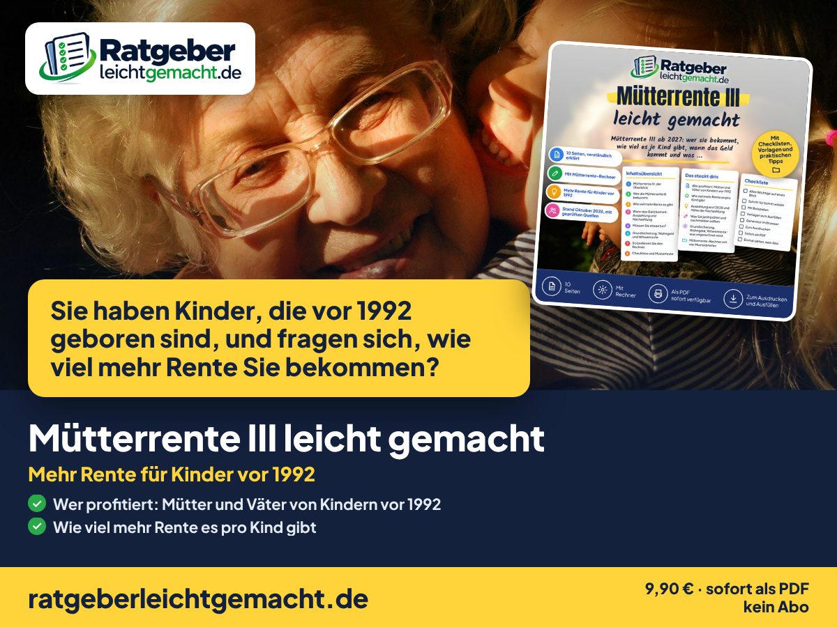 Titelbild Mütterrente III leicht gemacht