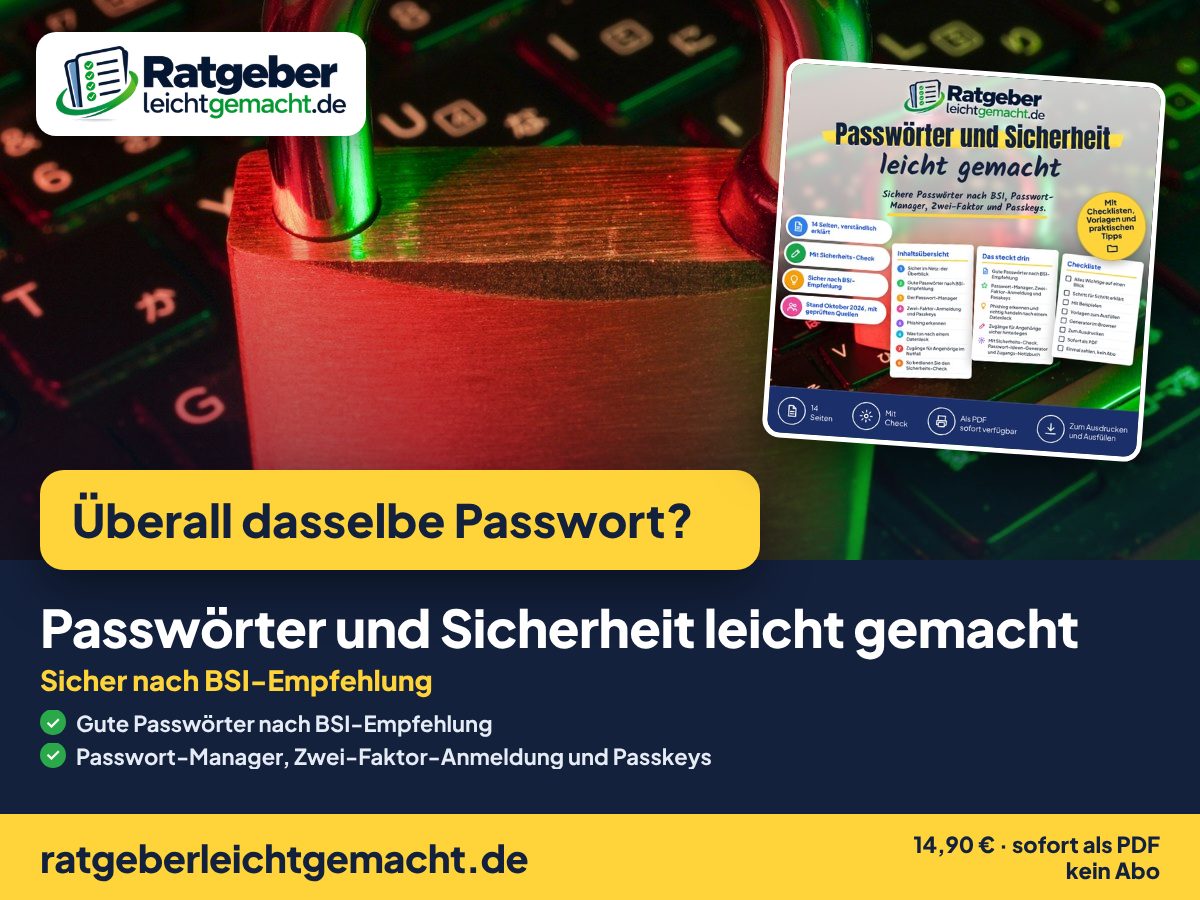 Titelbild Passwörter und Sicherheit leicht gemacht