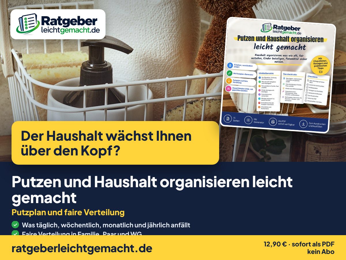Titelbild Putzen und Haushalt organisieren leicht gemacht