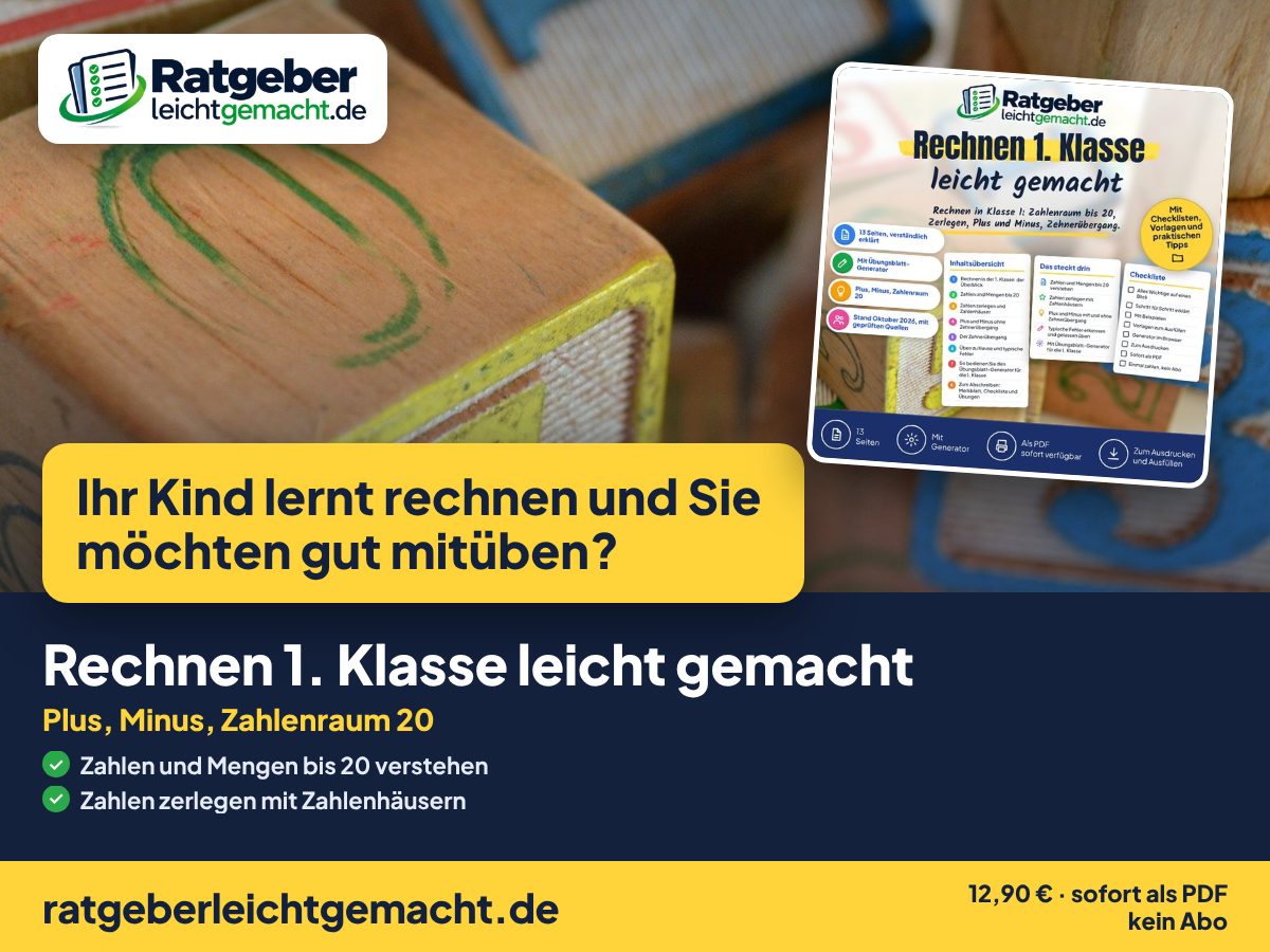 Titelbild Rechnen 1. Klasse leicht gemacht