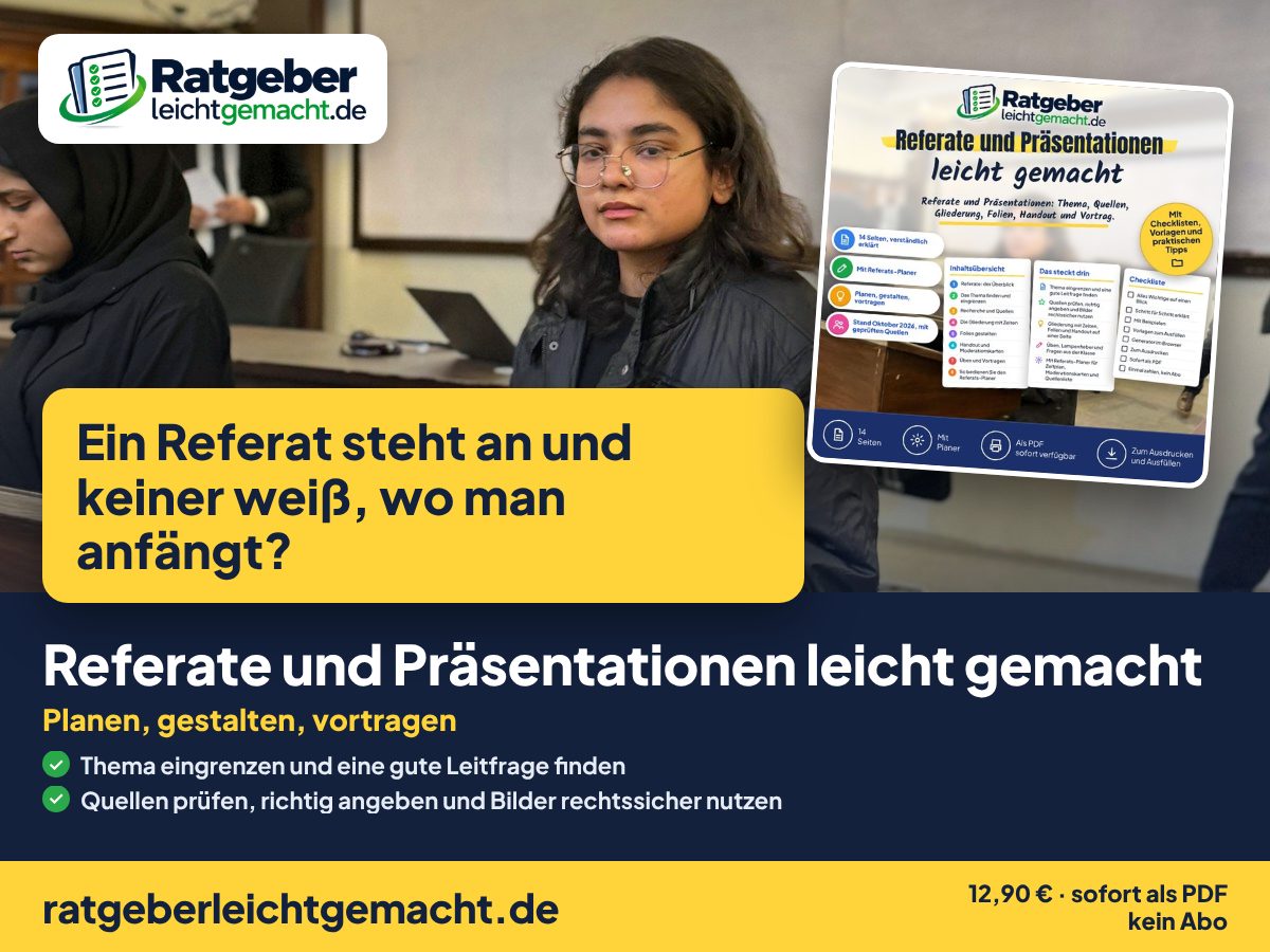 Titelbild Referate und Präsentationen leicht gemacht