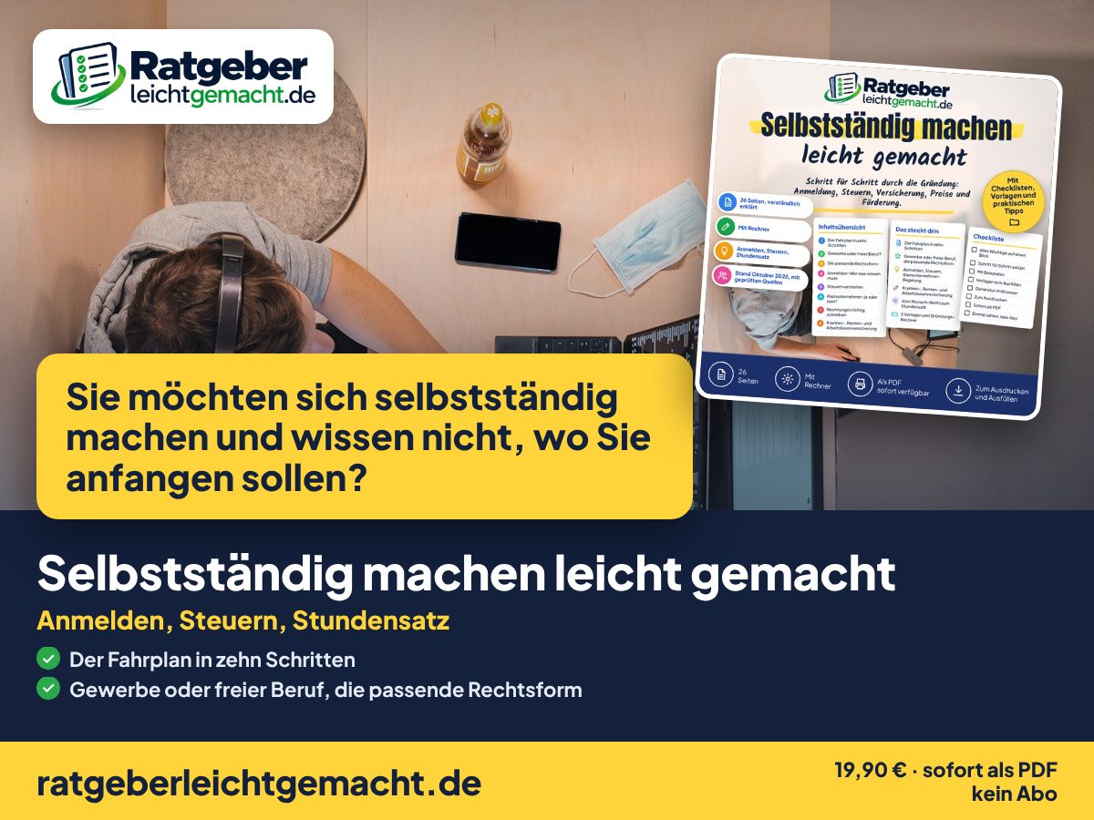 Titelbild Selbstständig machen leicht gemacht