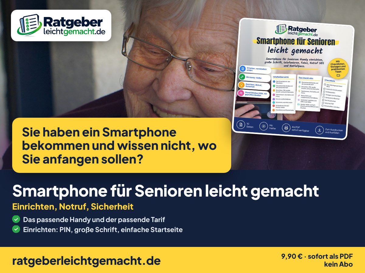 Titelbild Smartphone für Senioren leicht gemacht