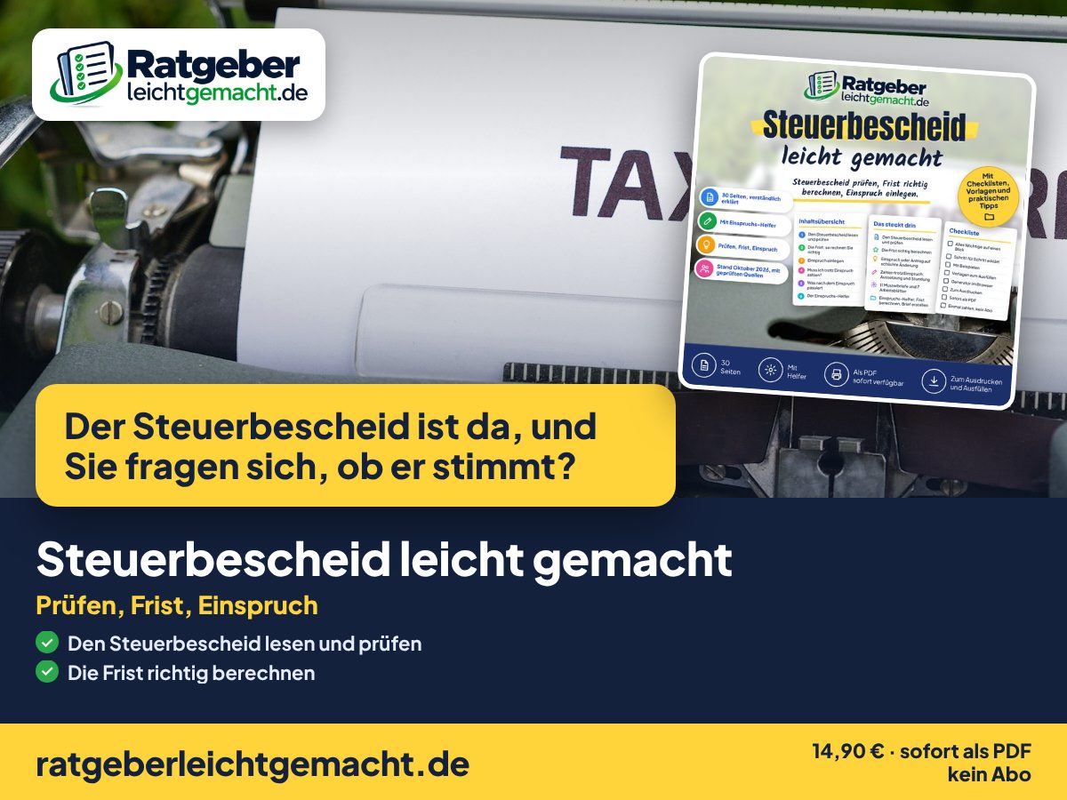 Titelbild Steuerbescheid leicht gemacht