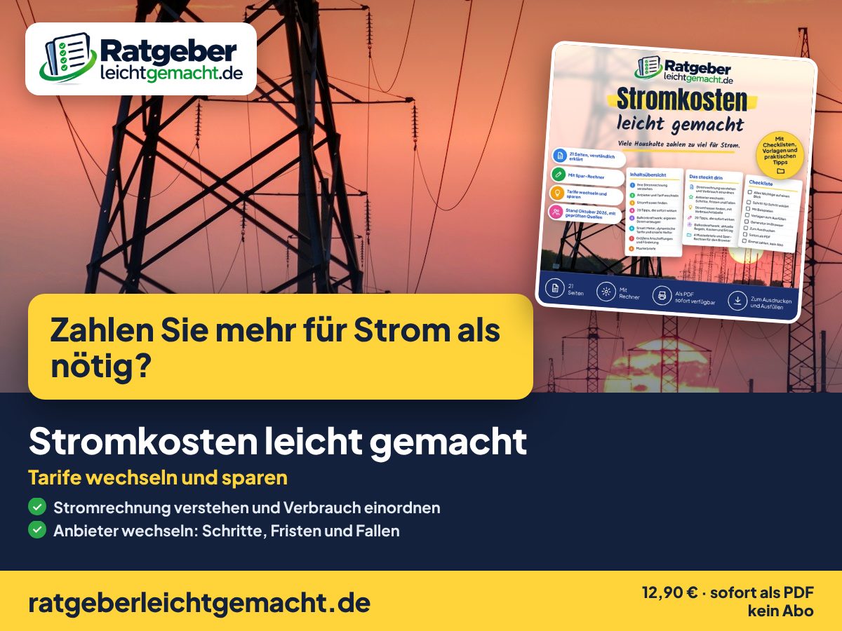 Titelbild Stromkosten leicht gemacht
