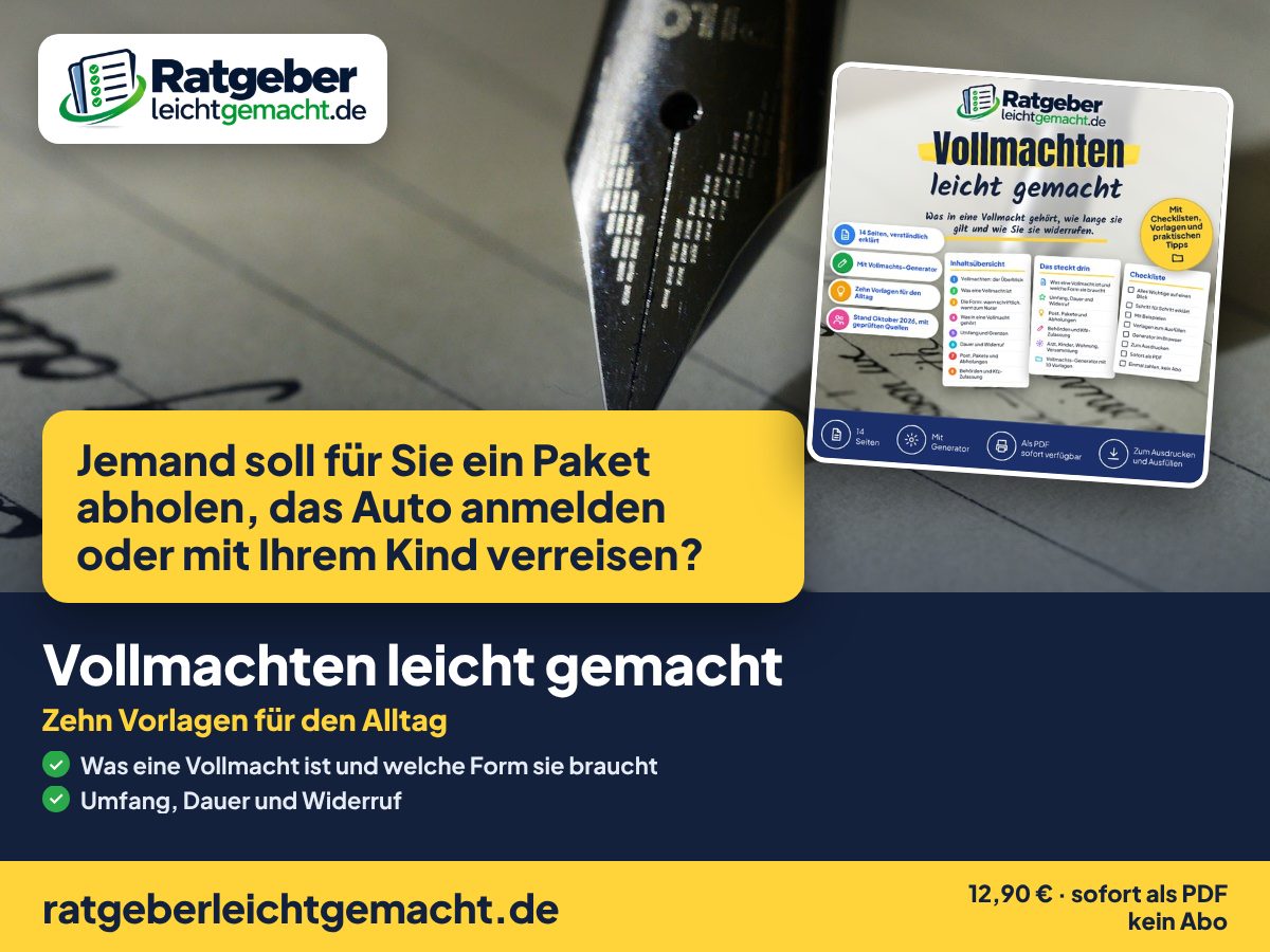 Titelbild Vollmachten leicht gemacht