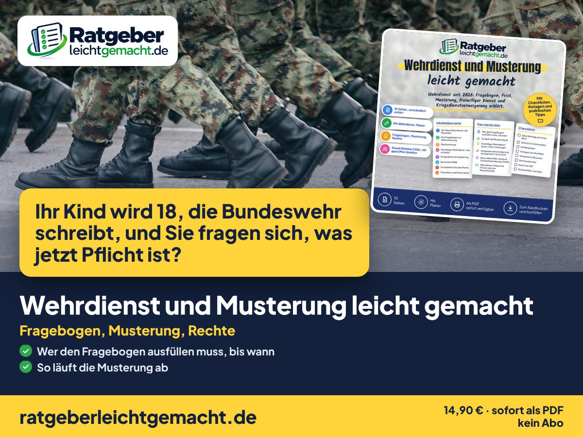 Titelbild Wehrdienst und Musterung leicht gemacht