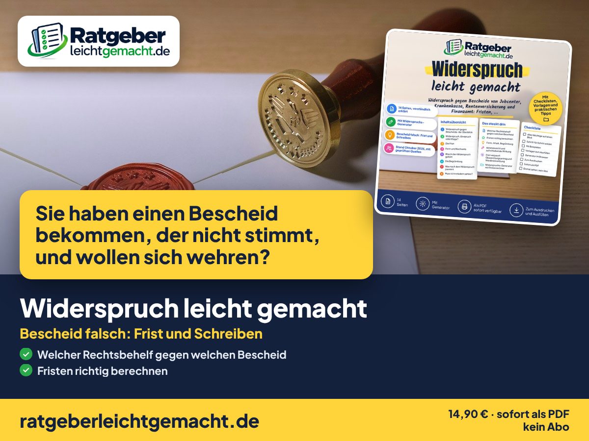 Titelbild Widerspruch leicht gemacht