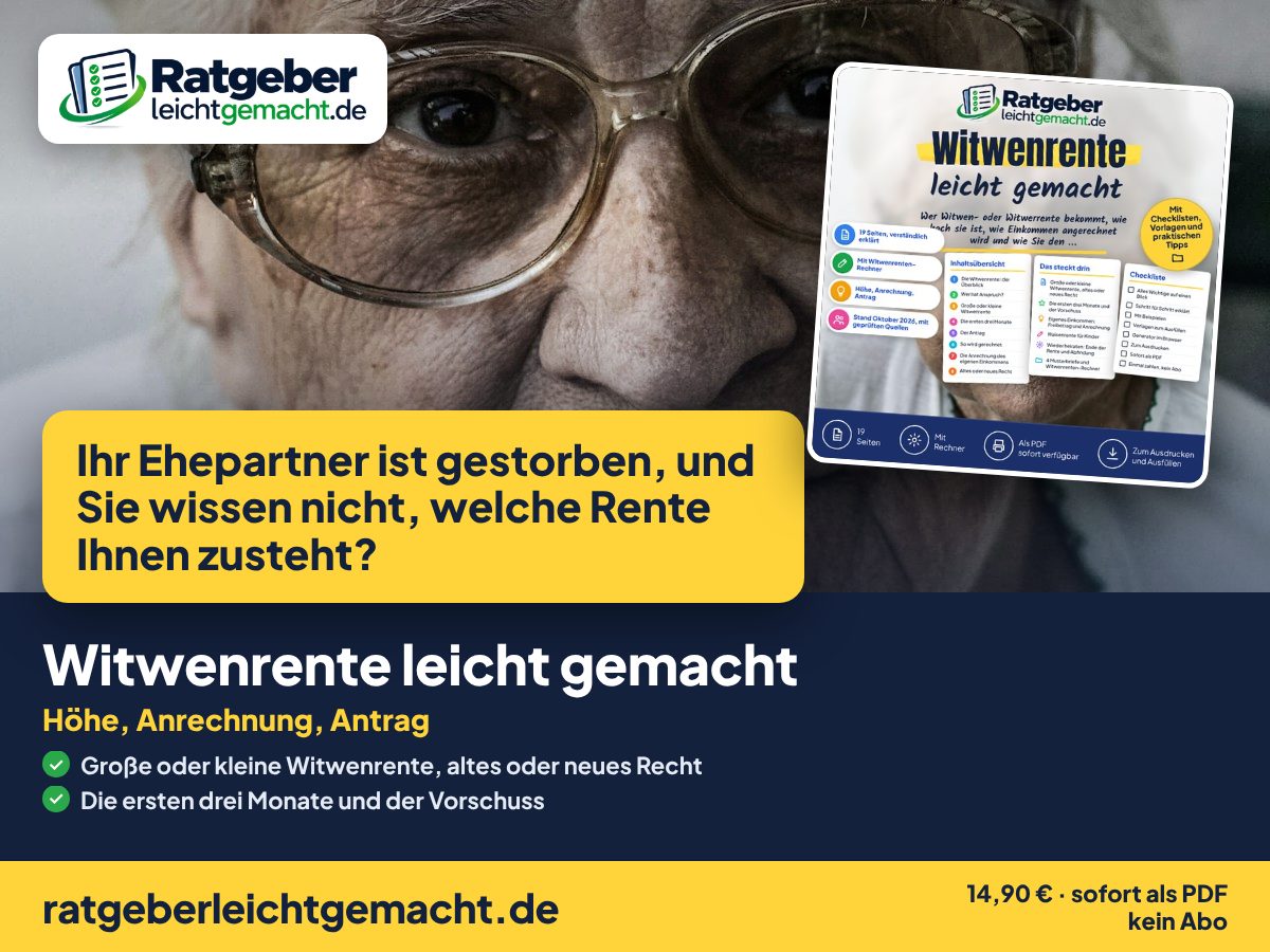 Titelbild Witwenrente leicht gemacht